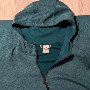 Nike Men's Zip-Up Teal Sweater